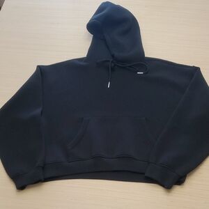 Forever 21 Black Cropped Hoodie